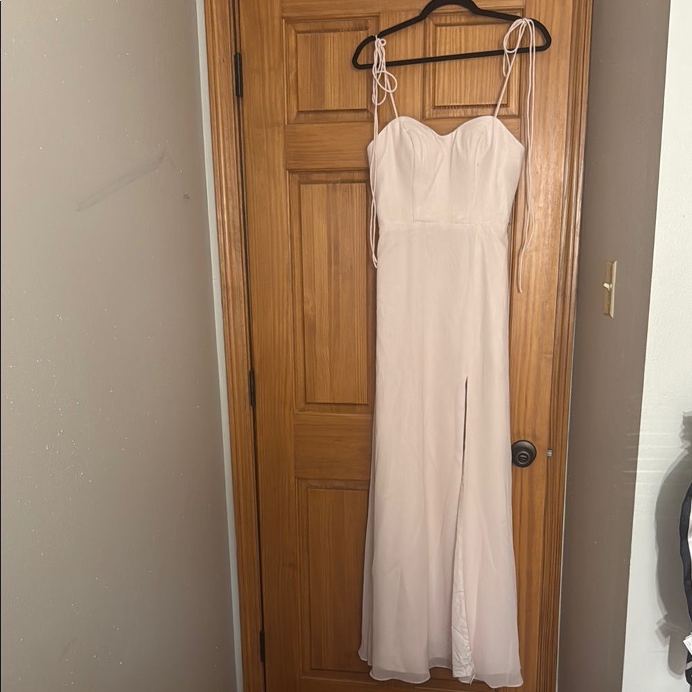 Azazie Aubrey Bridesmaid Dress in Blushing Pink